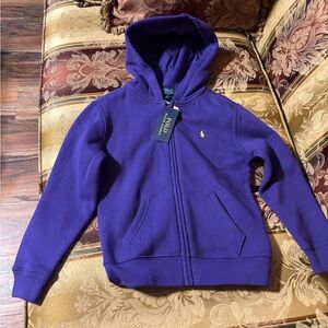 Ralph Lauren Kids Purple Zip-Up Hoodie
